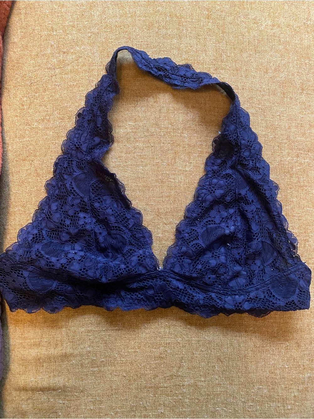 Free People Stormy Gray Lace Halter Bralette